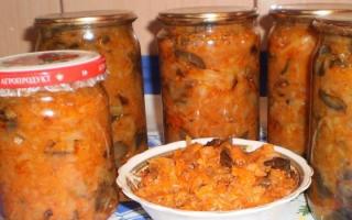 Солянка овощная с грибами – очень простой и быстрый рецепт приготовления на зиму с пошаговыми фото
